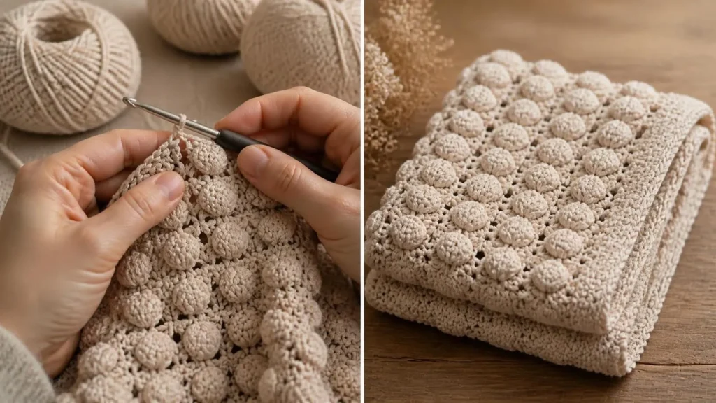 Bobble Stitch Baby Blanket
