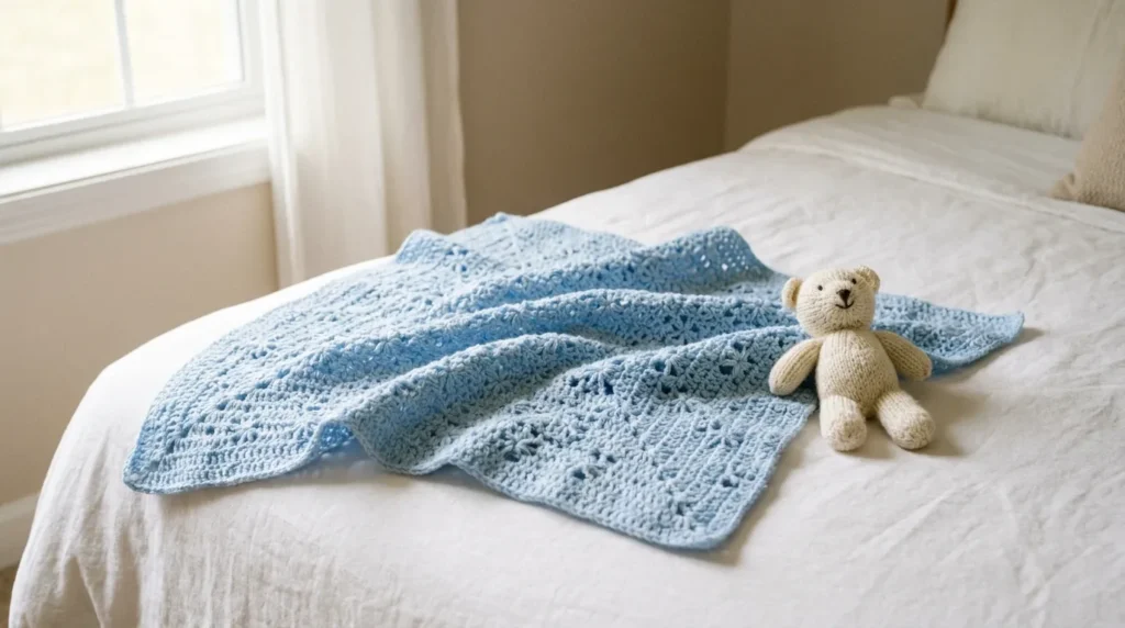 Star Stitch Baby Blanket Crochet Pattern