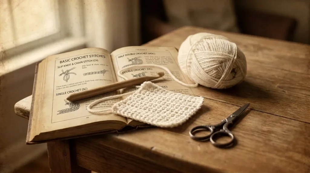 basic crochet stitches to learn forst