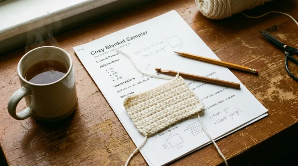how to read a crochet pattern with abbreviations