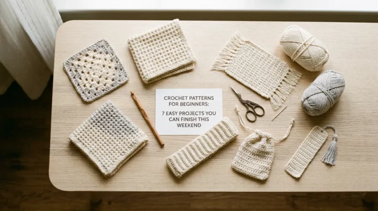 crochet patterns for beginners with hook and yarn
